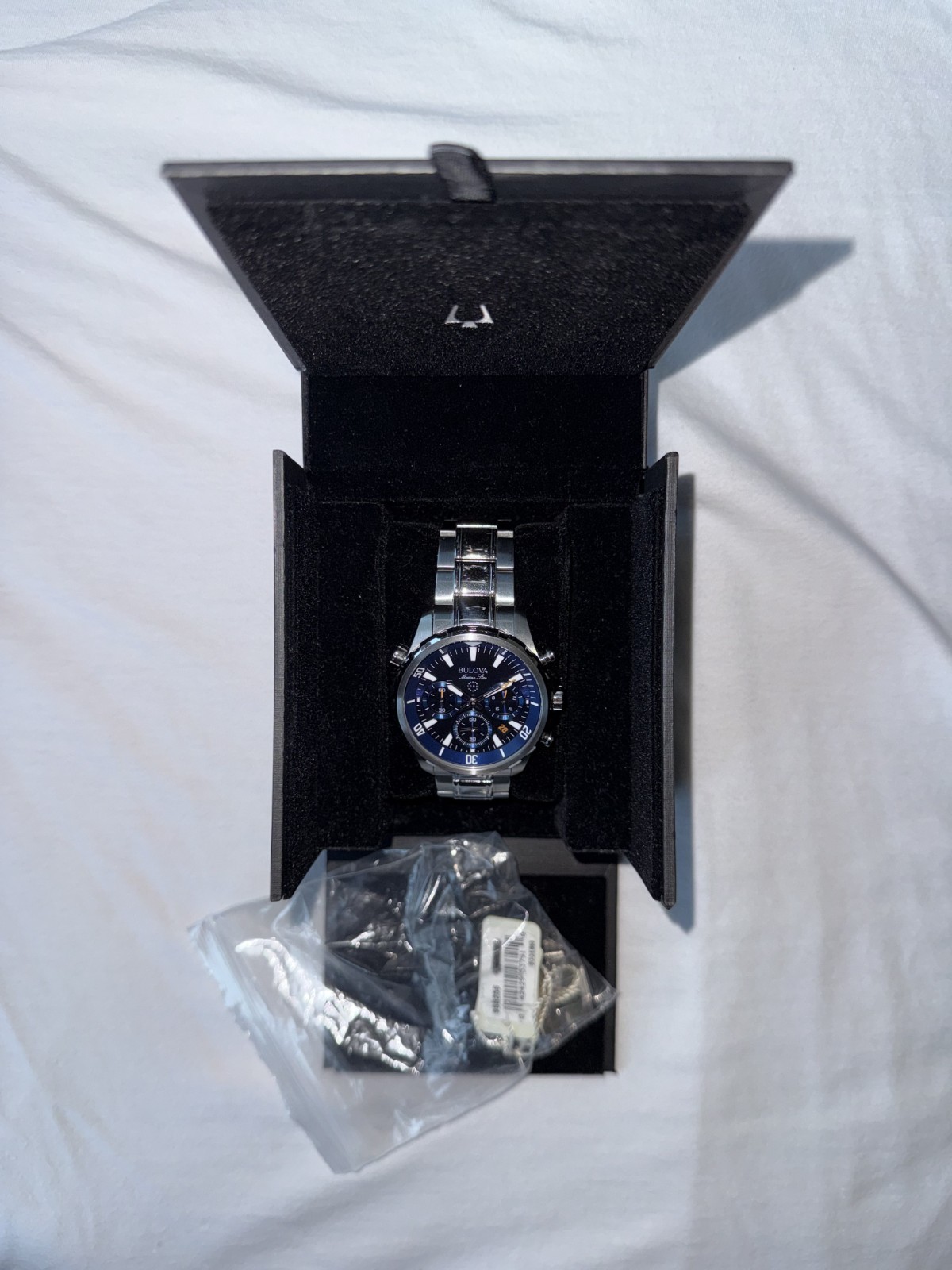Bulova Marine Star Wristwatch for Men 43mm Case Stainless Steel, Stainless Steel