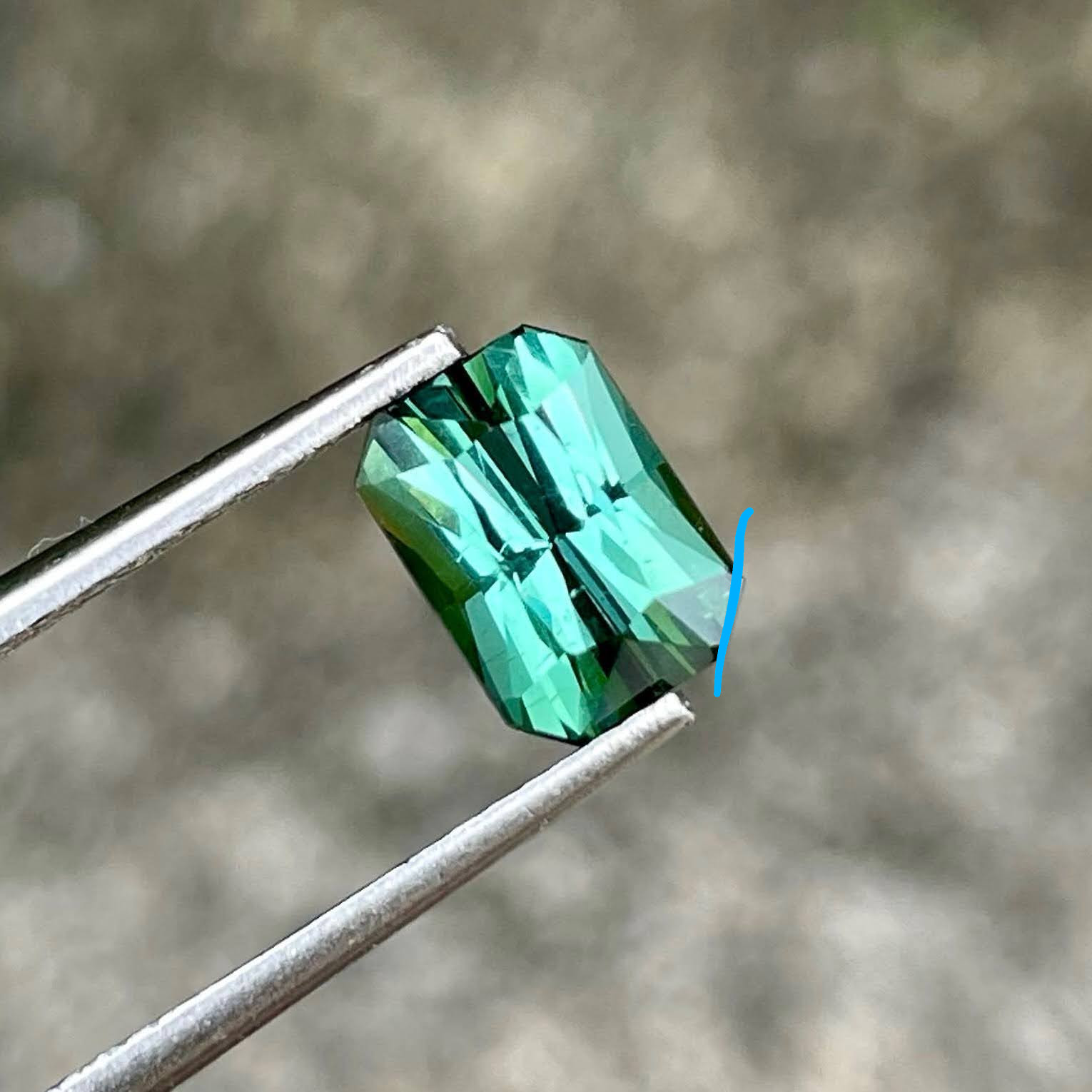 Natural Lagoon Tourmaline 1.85 Ct VVS Octagon Africa Untreated Loose Gem