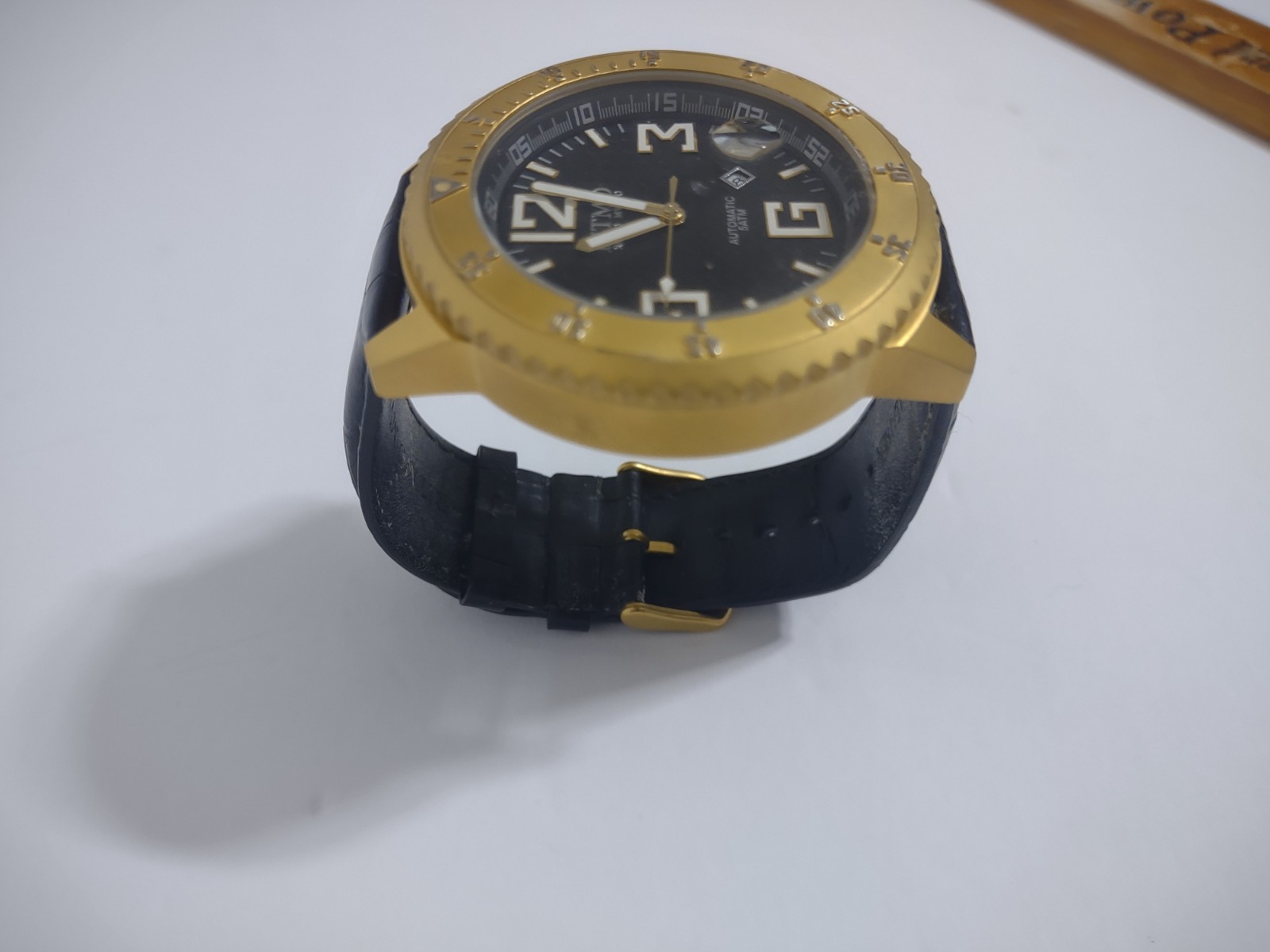 Ritmo Mundo Mvndo Hercules Automatic Watch Men’s Black Gold Titanium