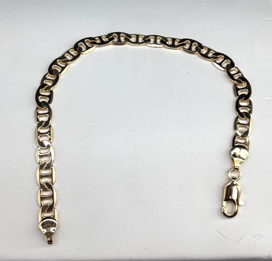 18 kt Yellow Gold Filled Gucci Link Bracelet 6mm 7.5″