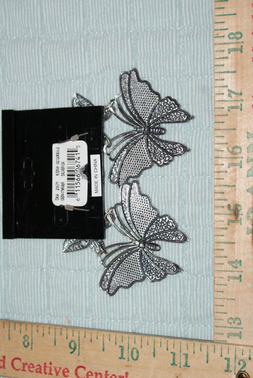 Women’s Fashion Jewelry Lake Shore Drive Butterfly Earrings Silver tone NEW