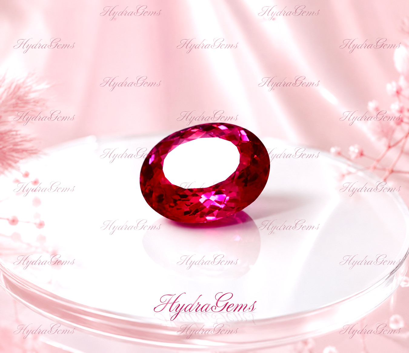 Natural Deep Rose Pink Sapphire Oval Cut 35 Carat Madagascar Loose Gemstone