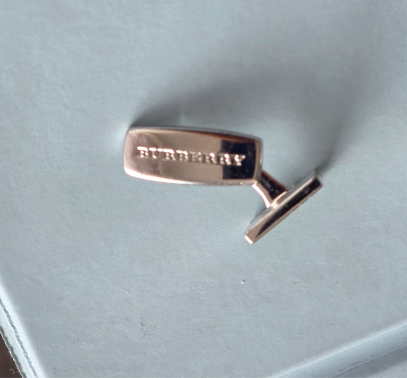 vintage Burberry silver square cufflinks.