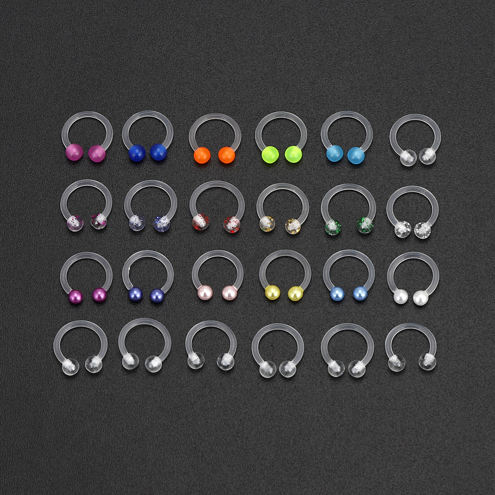 Piercing Kit Bioflex Nose Hoop Ring Lip Tongue Tragus Cartilage Studs 16G 20G