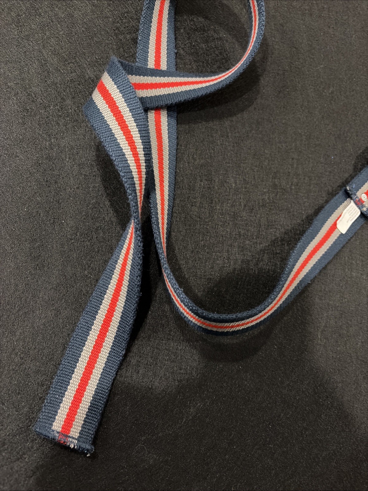 Vintage Hip Hop Y2k Striped Red/Navy/Grey M/L Belt Polyester 10deep Crooks LRG