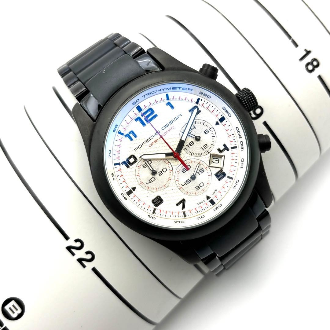 Porsche Design Dashboard Chronograph Date 6612 Black Automatic Watch used Japan