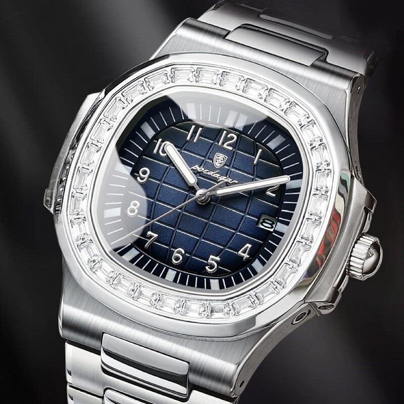 Luxury Business Men’s Quartz Watch 3Bar Waterproof Luminous Date Stainless Watch