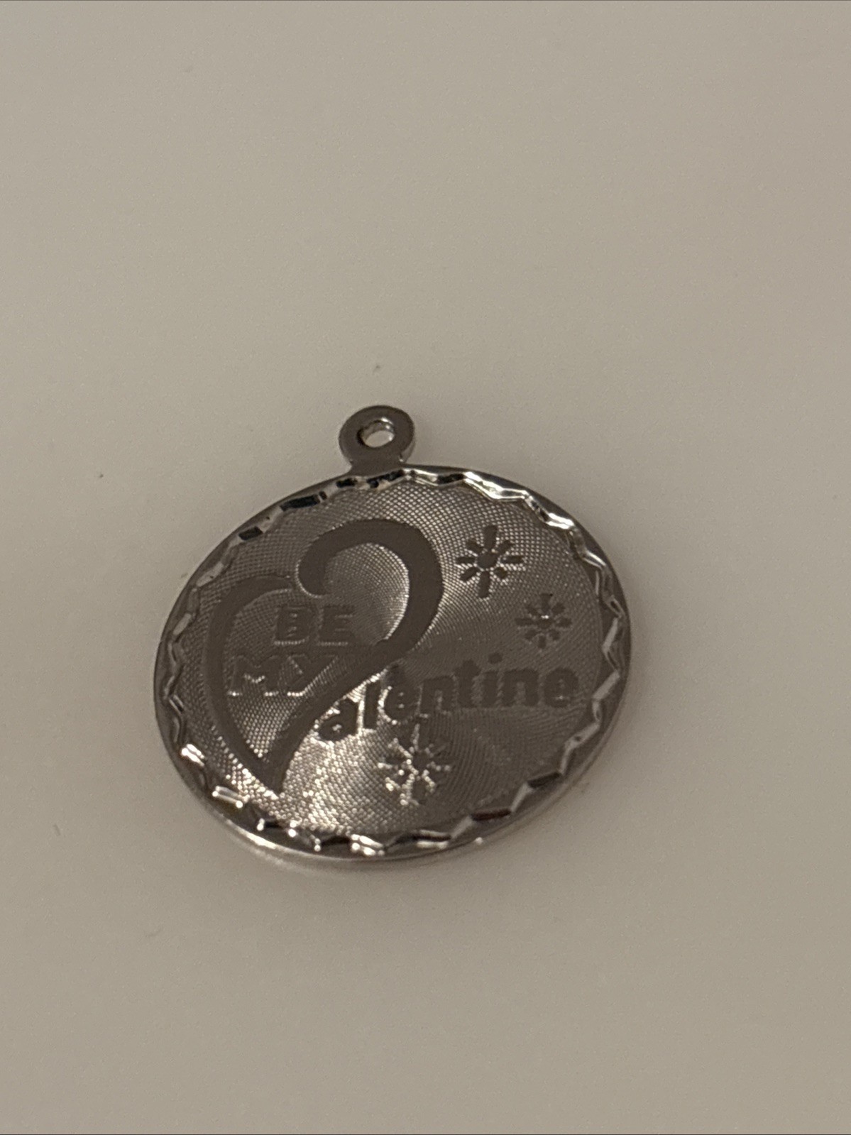 Sterling Silver Bracelet Necklace Charm Be My Valentine 9C