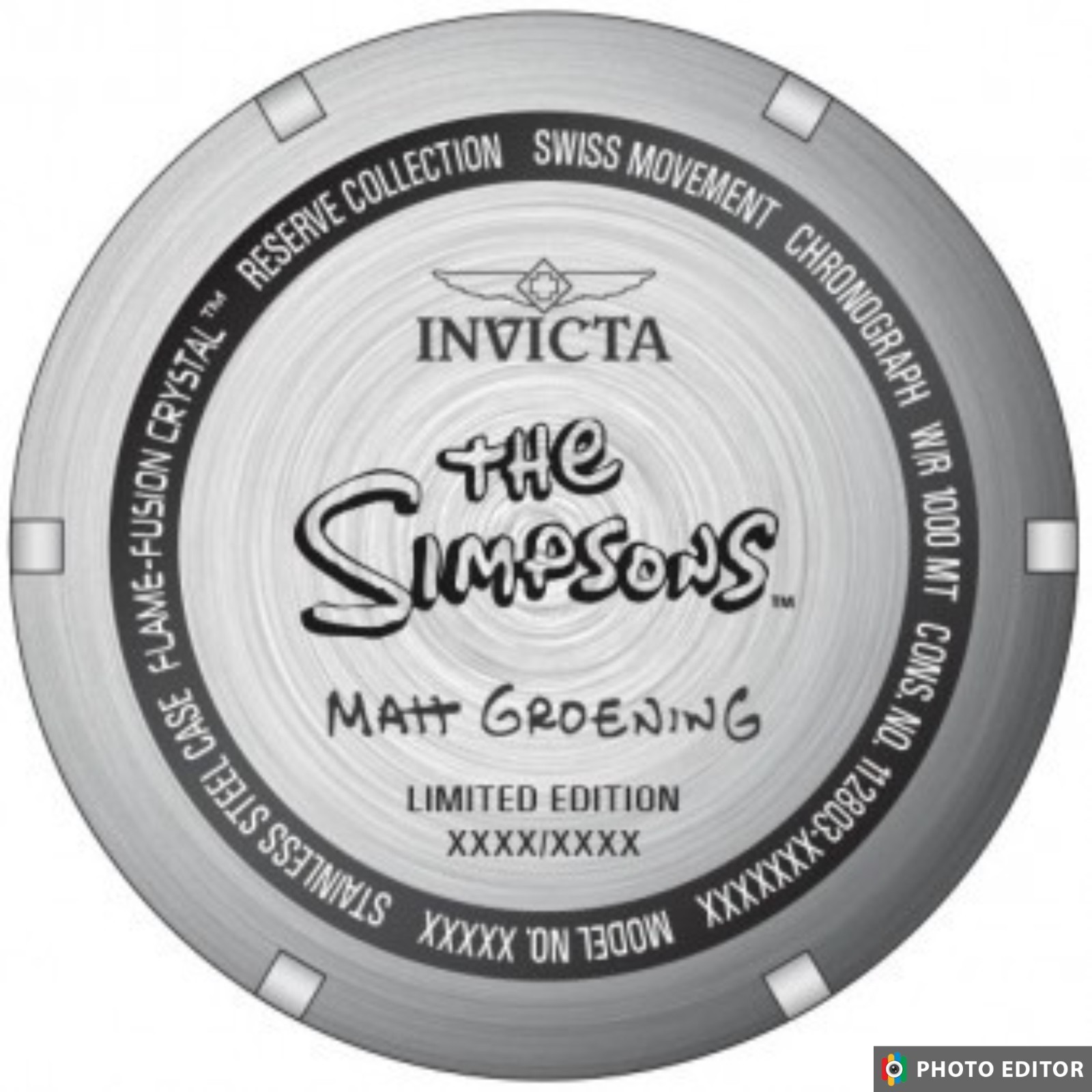 NEW 1000M DIVE CHRONOGRAPH Invicta Simpsons Reserve Model 37008