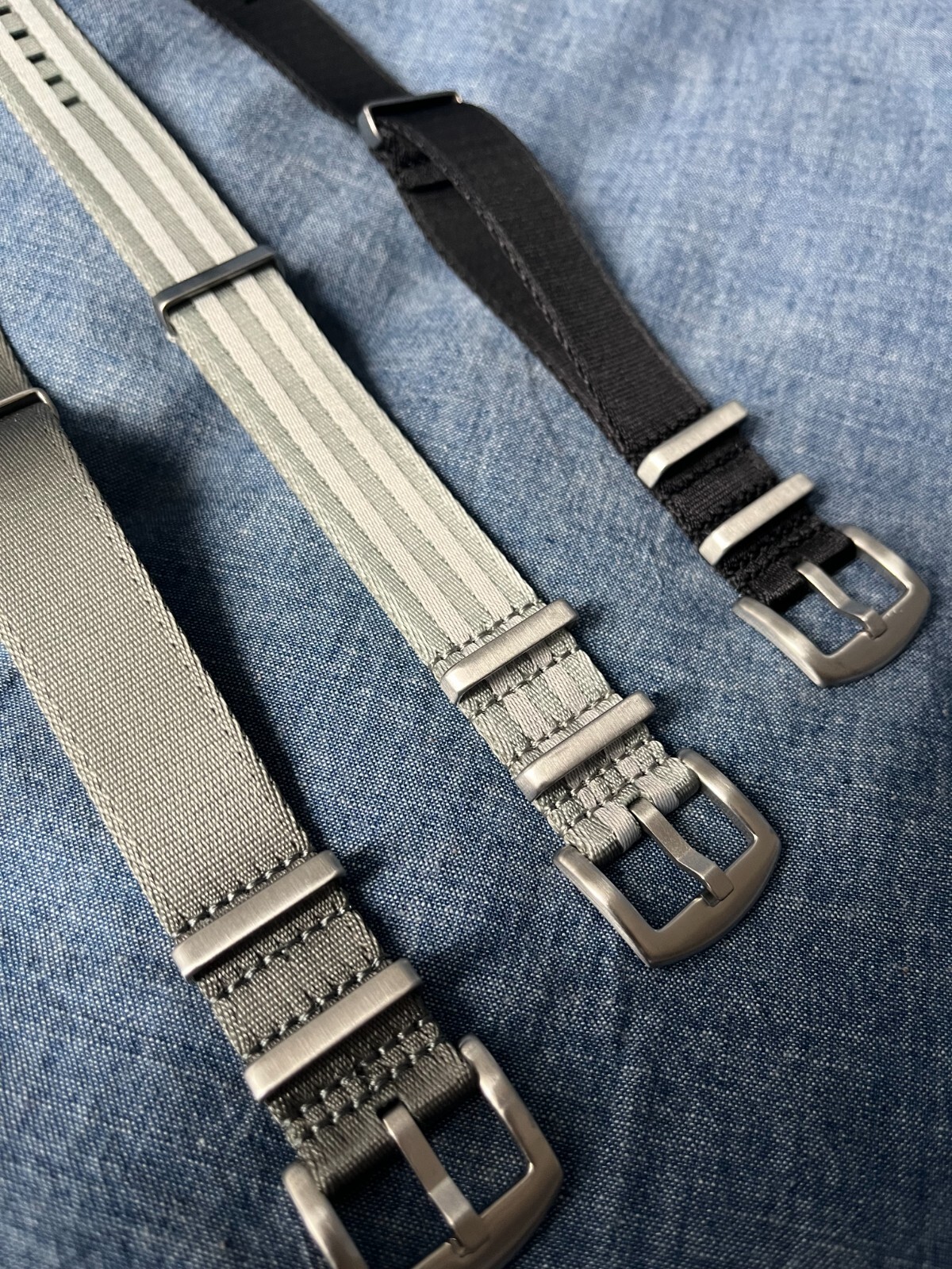 WISCASSET WATCH STRAPS Silky Sturdy Seatbelt One-Piece Military Watch Strap