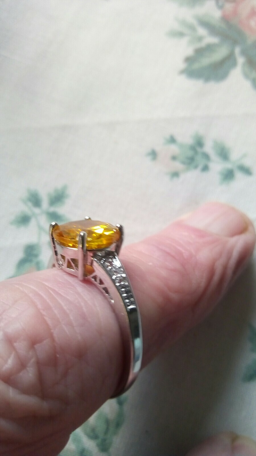 Ladies Silver Jewel Ring