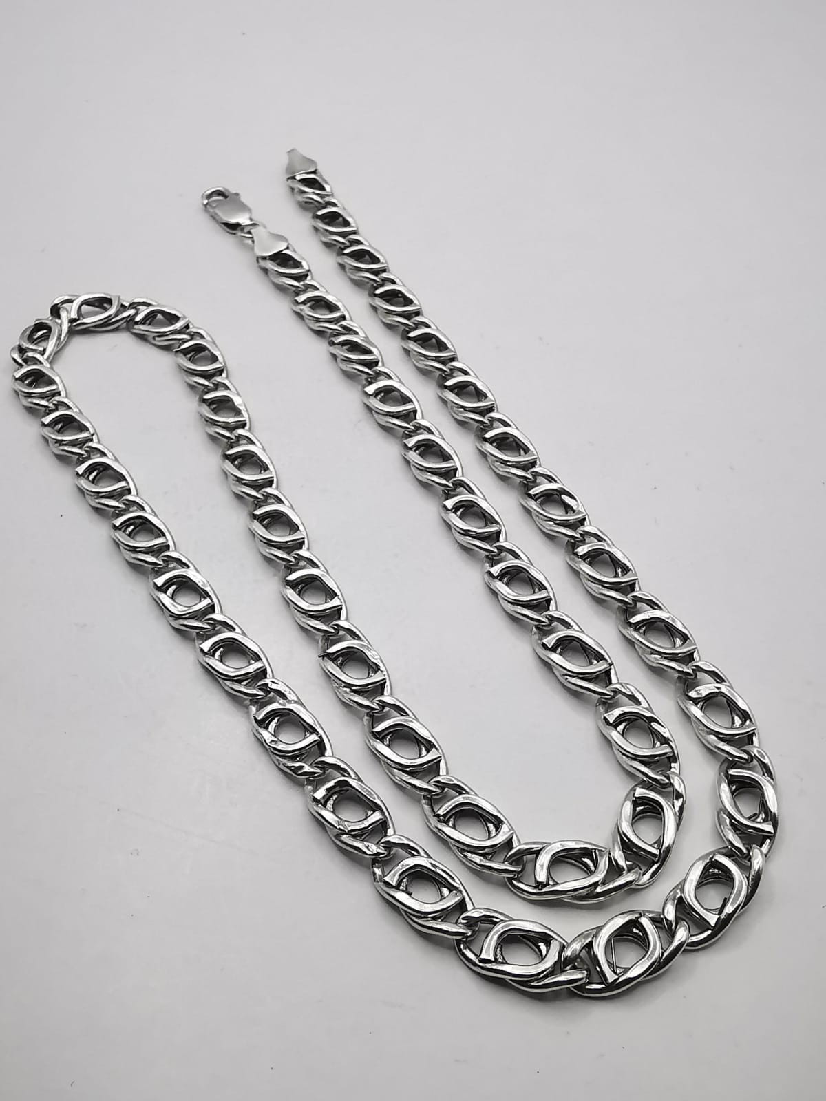 Vintage Sterling Silver Chain 925 Sterling Silver Signed  17.84g