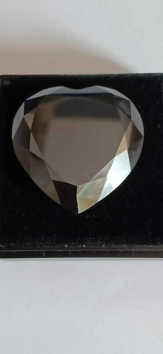 Certified 8-9 Ct. Loose Heart Cut Black Diamond For Jewelry Making