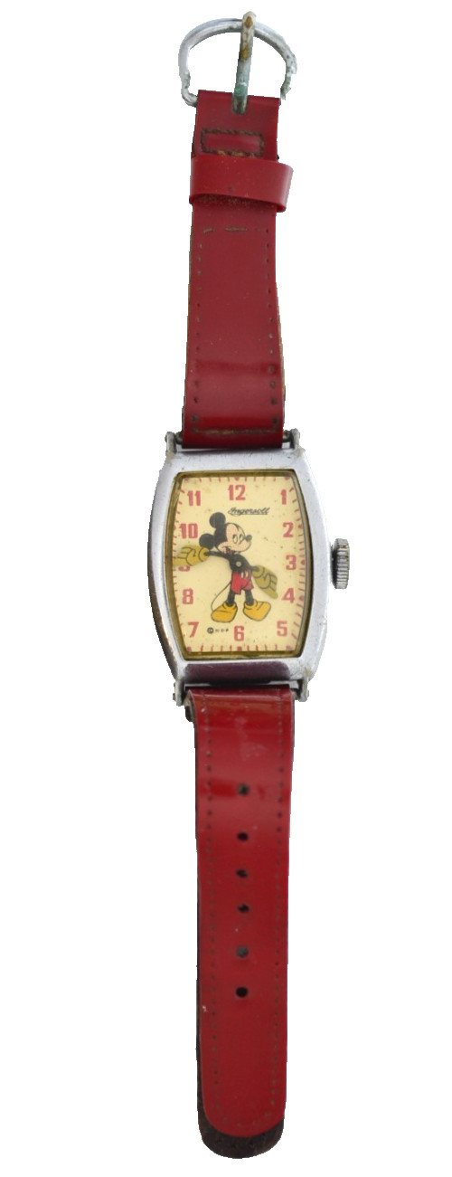 Vintage 1940s Ingersoll Mickey Mouse Watch – For Parts or Repair – AS IS