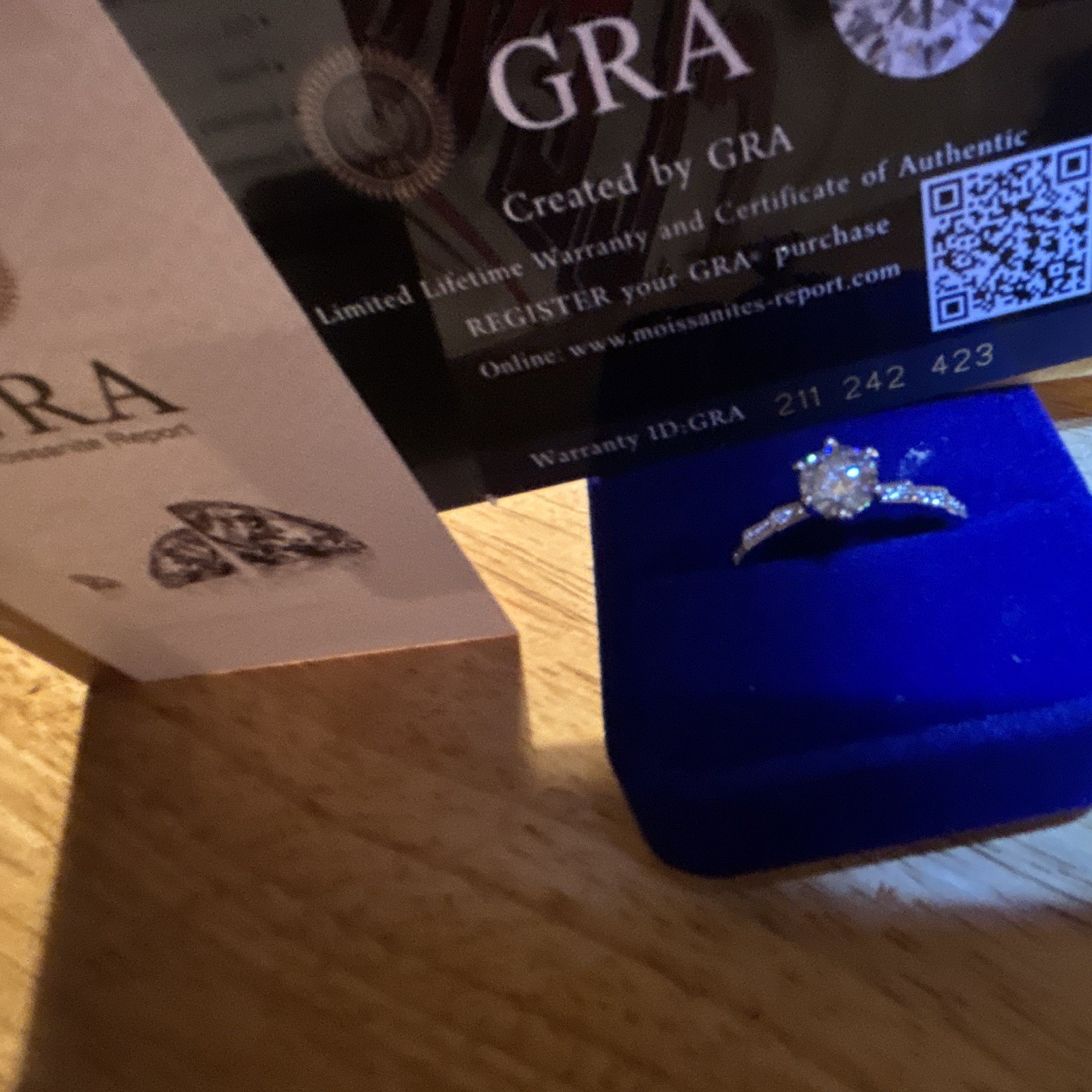 1.0ct .925 Sterling Round White Moissanite Diamond Engagement Ring Size 7.