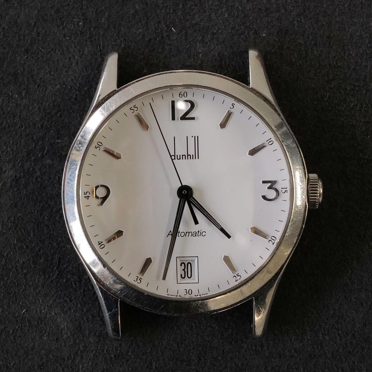 DUNHILL Cityscape 8006 Automatic Date Watch Exhibition Back No Strap