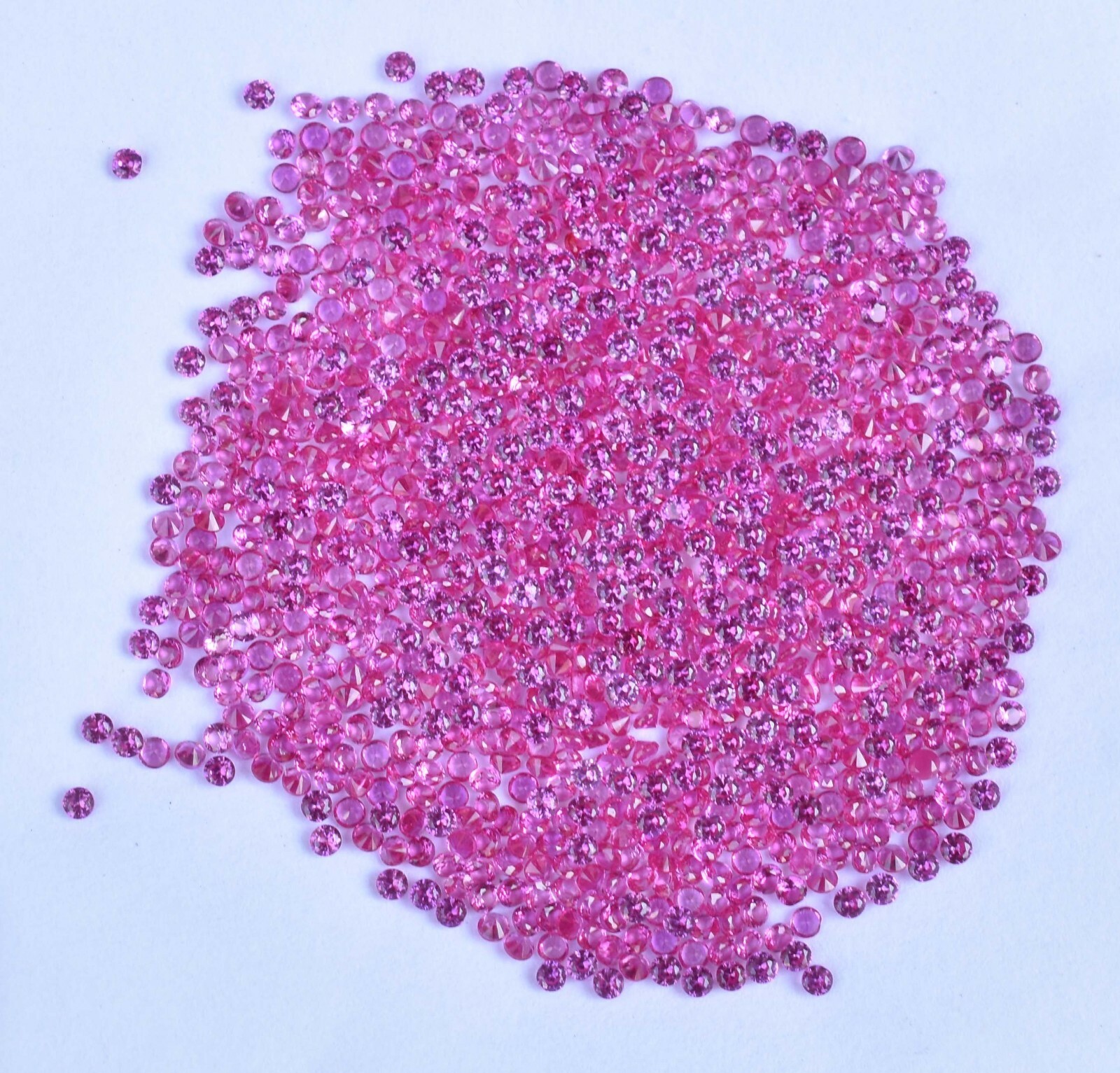 1000 Pcs Natural Red Pink Ruby Round 1.00 mm Quality Treated Loose Gemstone