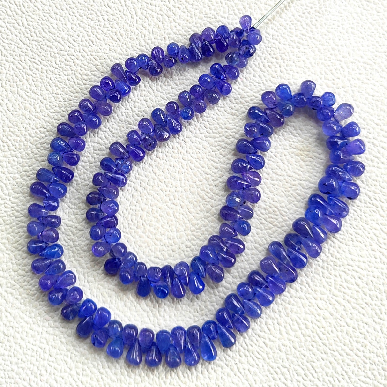 Tanzanite Smooth Teardrop Beads 6×4 to 7×5 mm 16″ Strand Genuine Tanzanian Gems