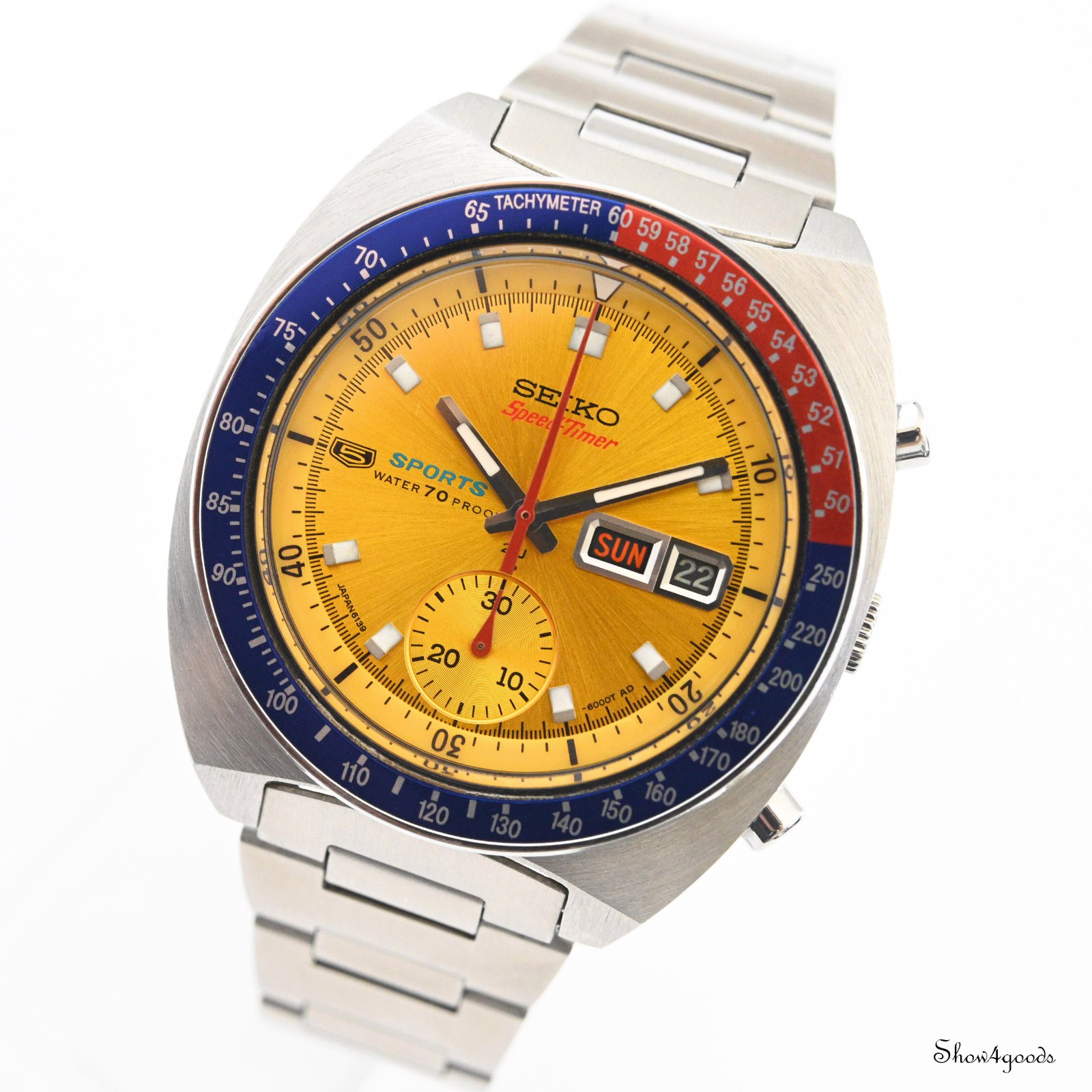 SEIKO Chronograph POGUE SpeedTimer 6139-6000 – Restored and Overhauled – 1970