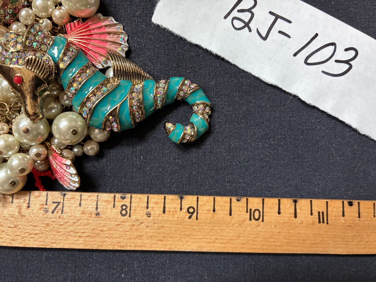 Betsey Johnson Necklace & Earrings Set Nautical Theme Sea Horse Shells BJ103
