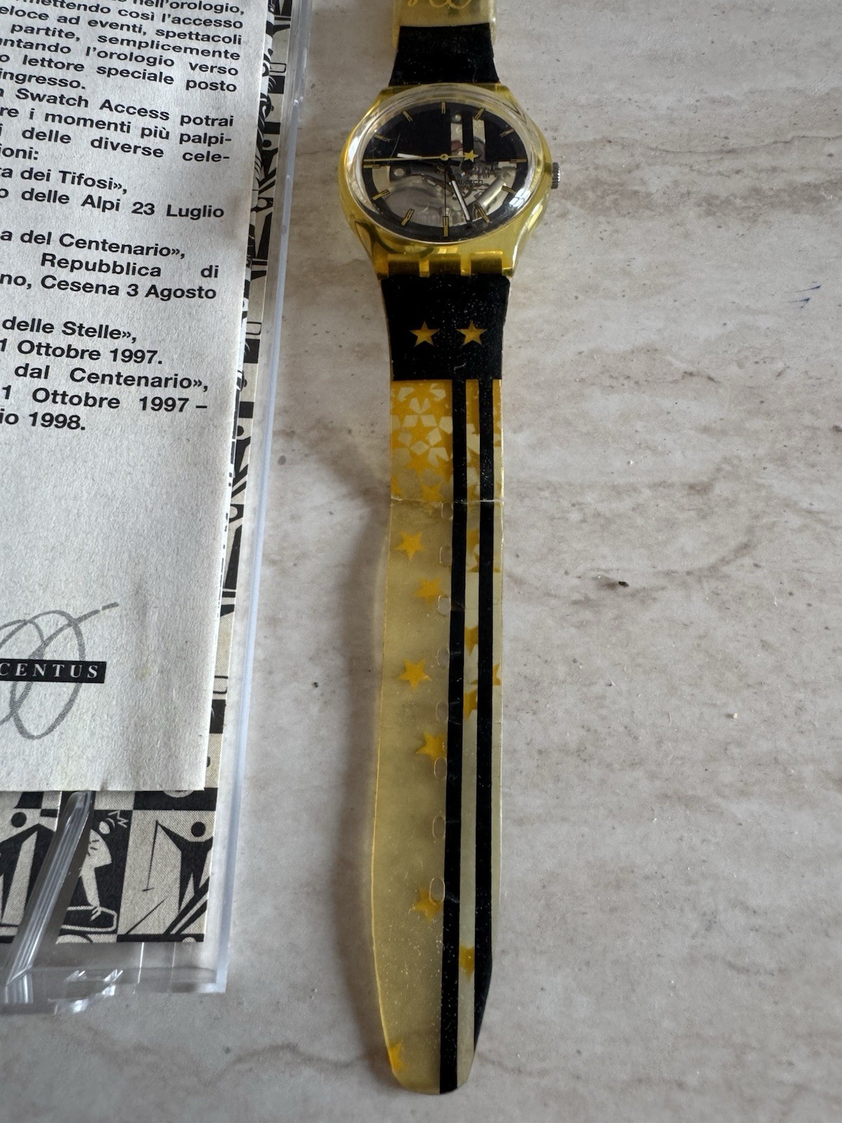 1997 Juventus Centenary Limited Edition Swatch Watch In Collectible Box