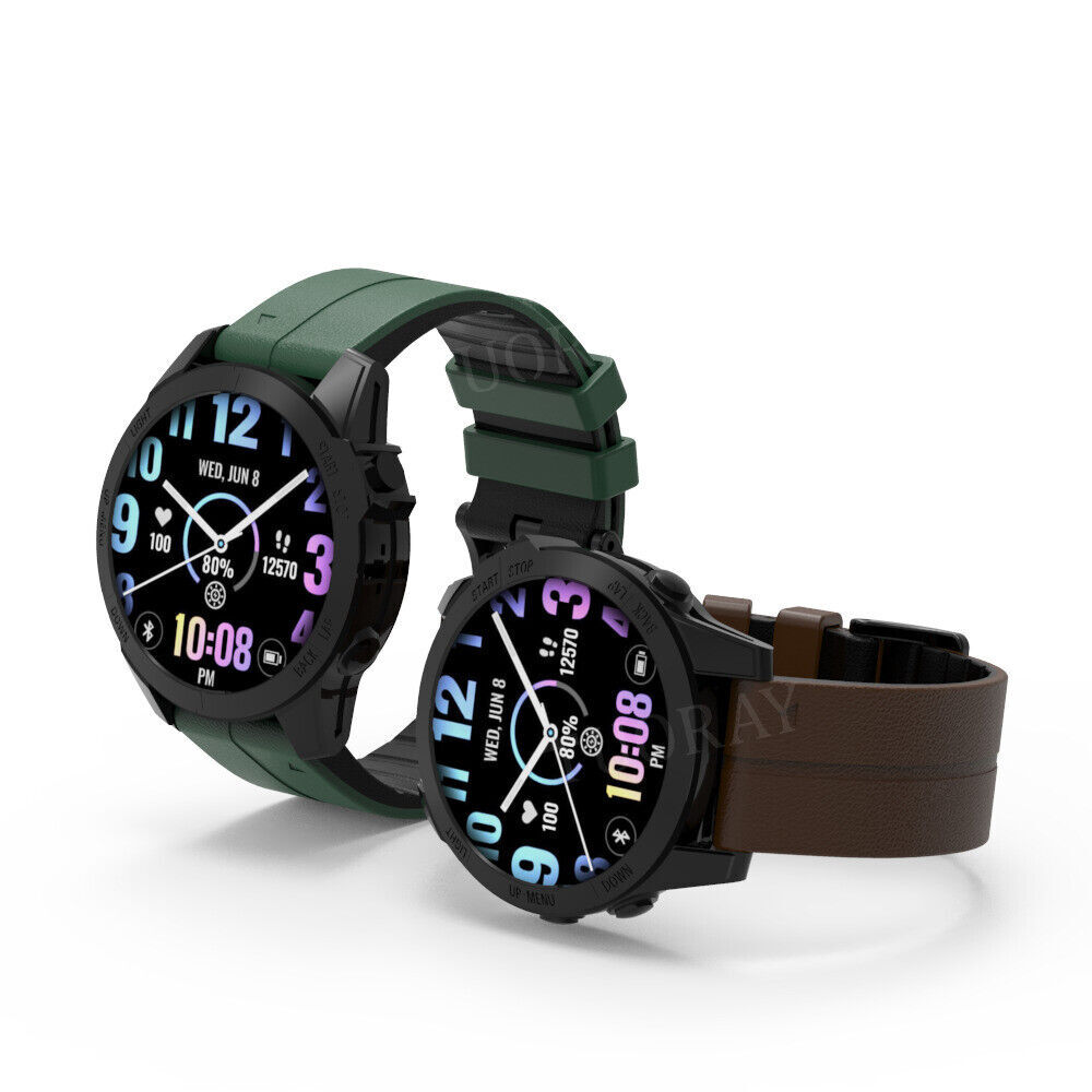 TPU Leather Watch Band Strap For Garmin Fenix 7 7X 7S 6 6X Pro 5 5X 3HR Epix 935