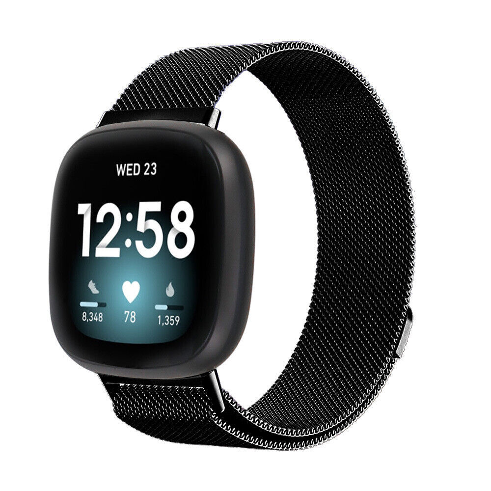 For Fitbit Versa 3 4 Sense 2 Watch Band Milanese Stainless Steel Wrist Strap