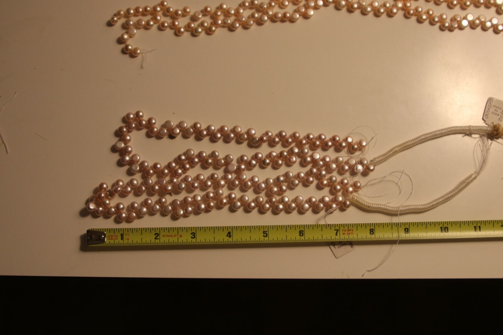 Pearls Pale Lavender Button 15in strands dr5