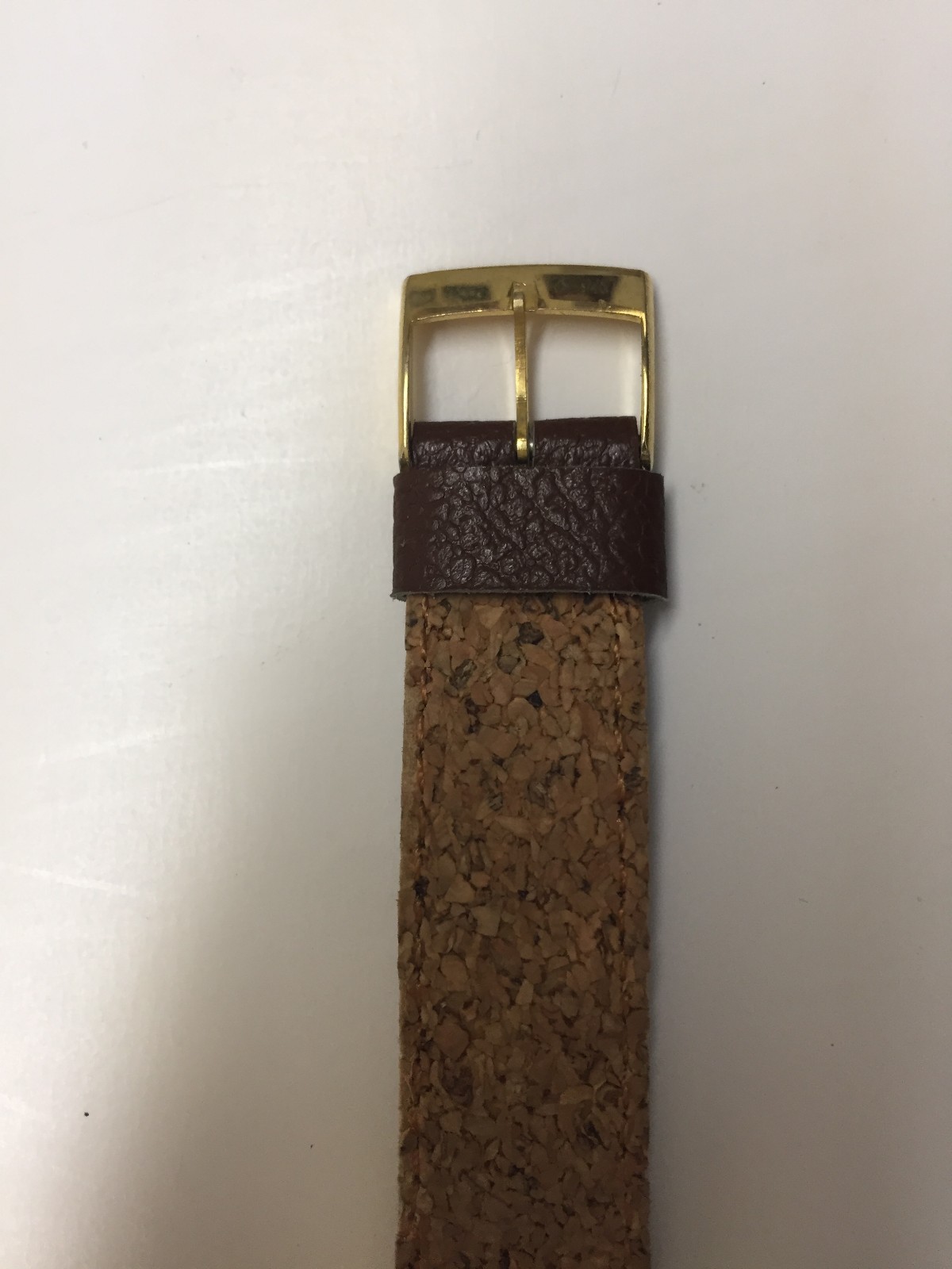 LA REINA WOMAN’S GOLD Watch Stainless Steel CORK Analog Dial Quartz Wrist Watch