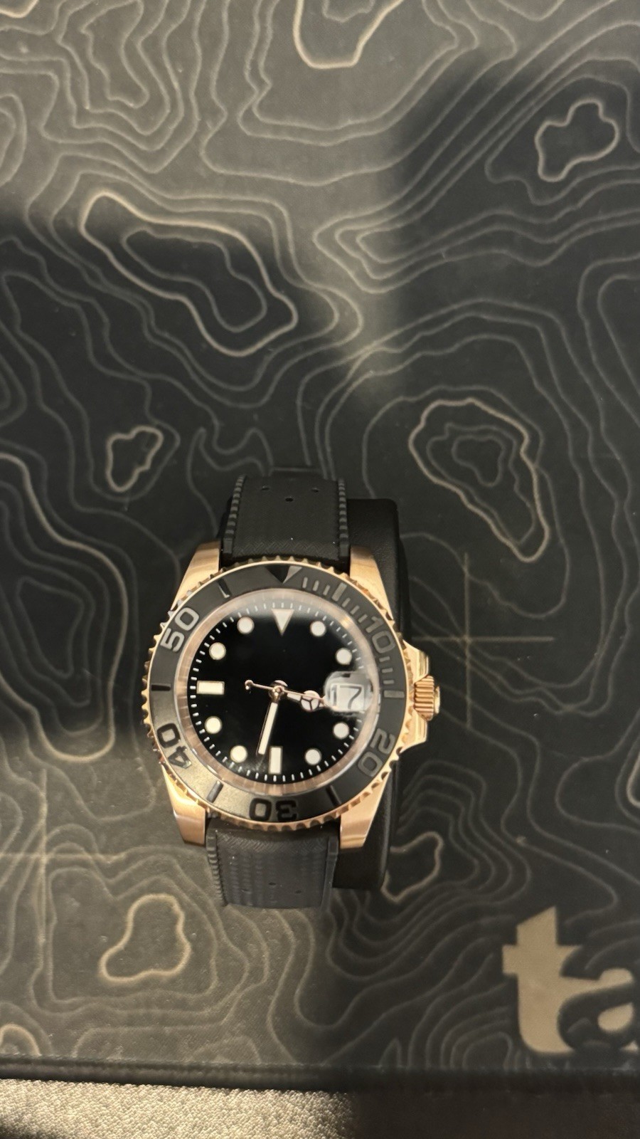 Custom 40mm Rose Gold Yacht Master StyleMod Watch NO LOGO w/ NH35