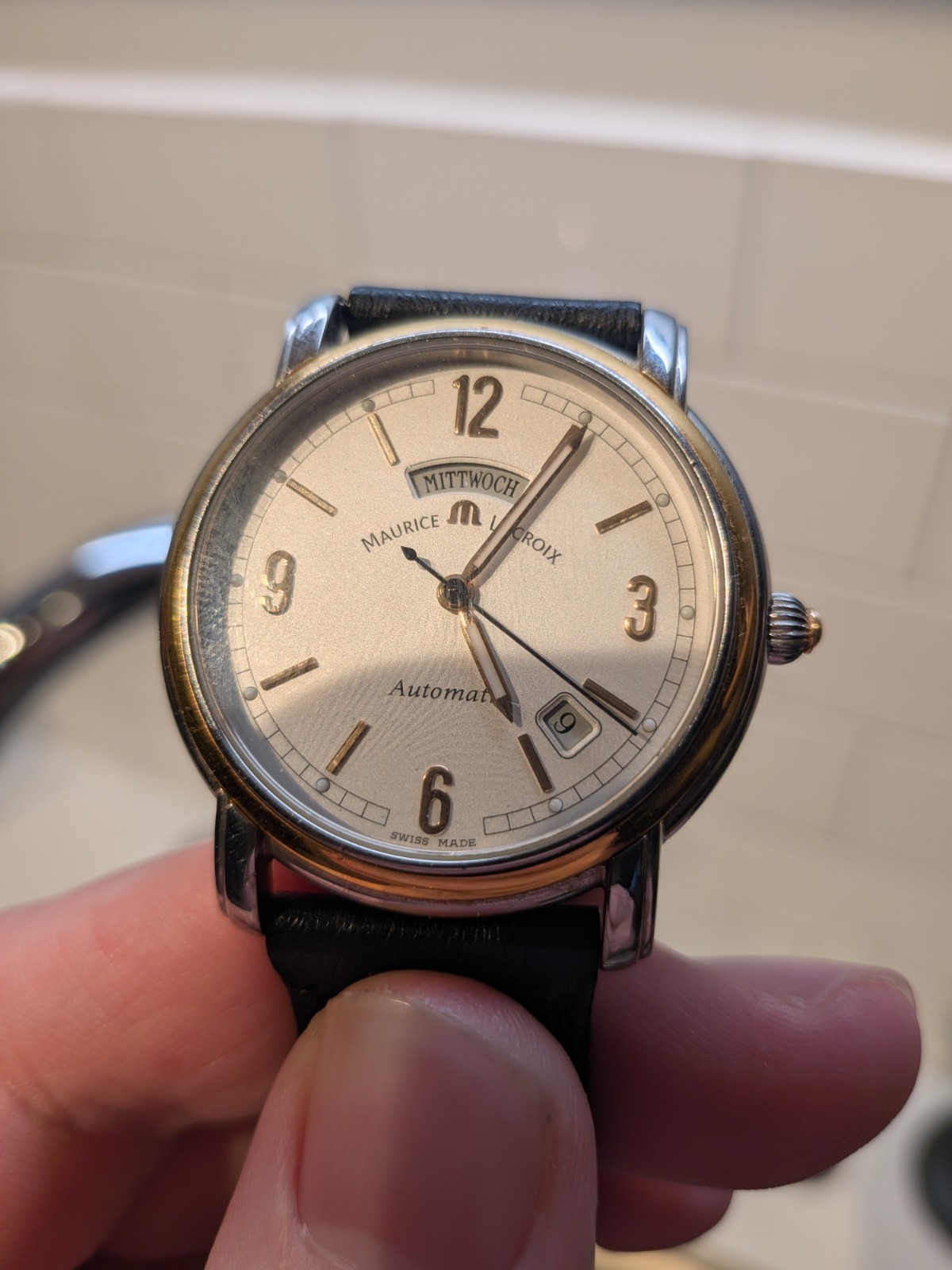MAURICE LACROIX PONTOS PT6027 38mm Steel and Gold Automatic Watch, Running