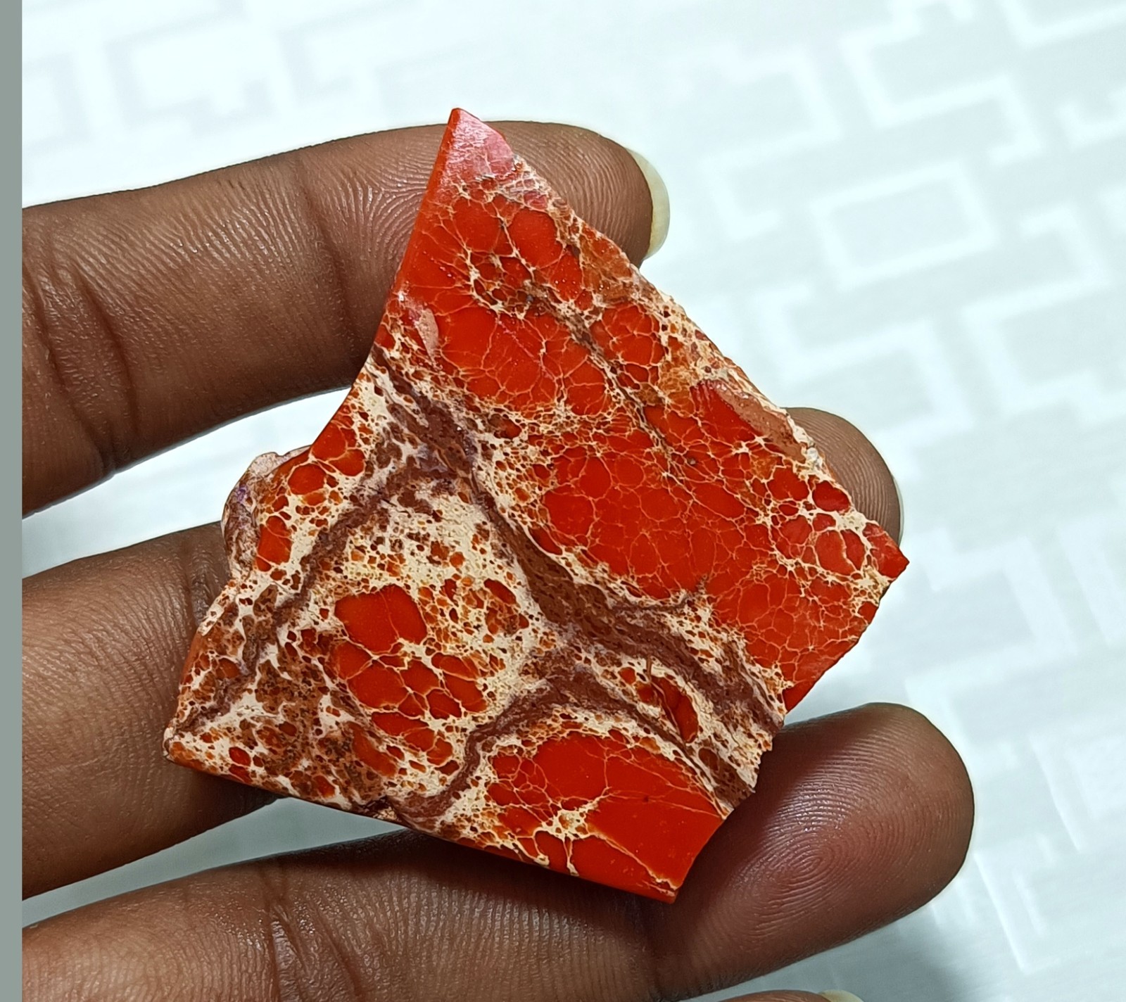 Certified Arizona Mine Orange Natural Turquoise Slab 142.95 Ct Loose Gemstone