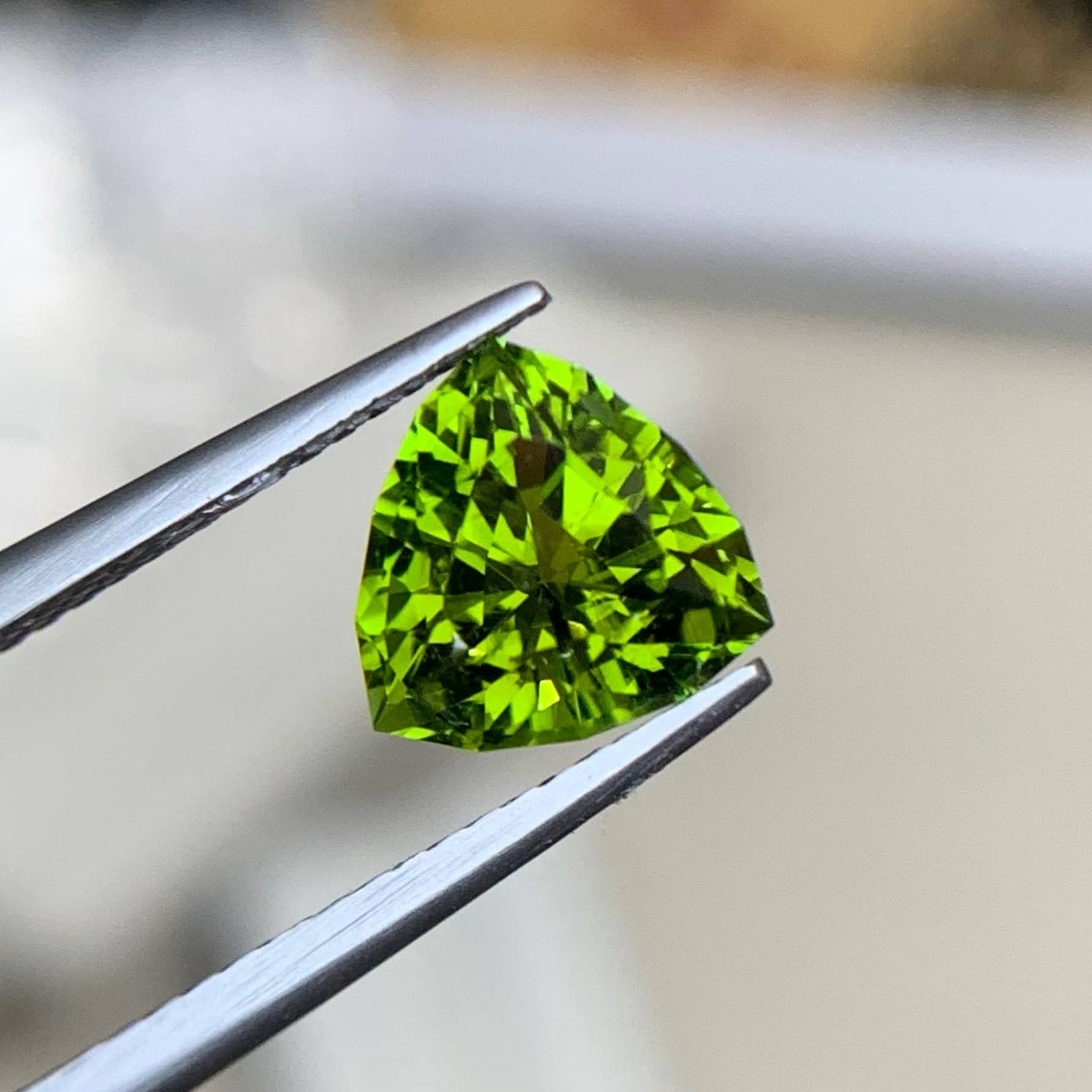 Natural Afghan Tourmaline 1.88 Ct Trillion Cut Loose Gemstone 8x8x5mm