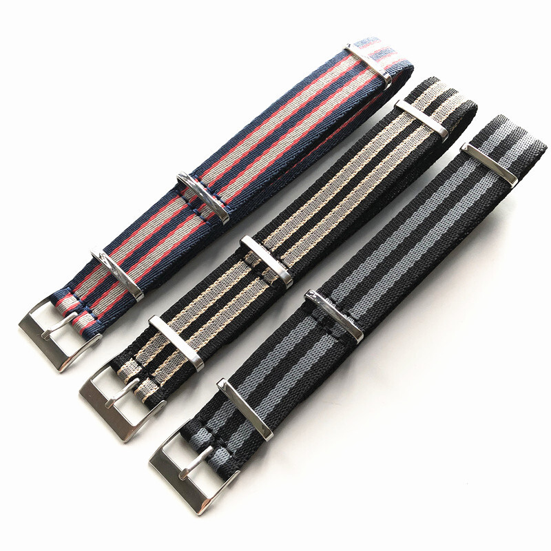 High Quality Nylon Canvas Watch Band 007 Men’s Single Pass Strap 20mm Fits Omega