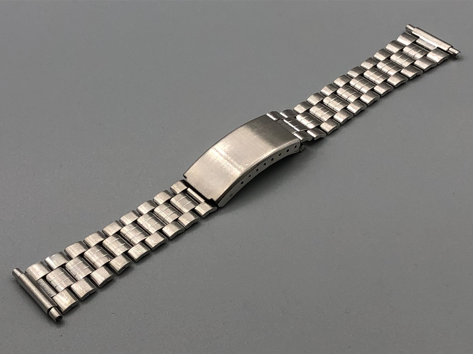 VINTAGE NOS 60s 70s STAINLESS STEEL WATCH CHRONOGRAPH BRACELET 16-22mm