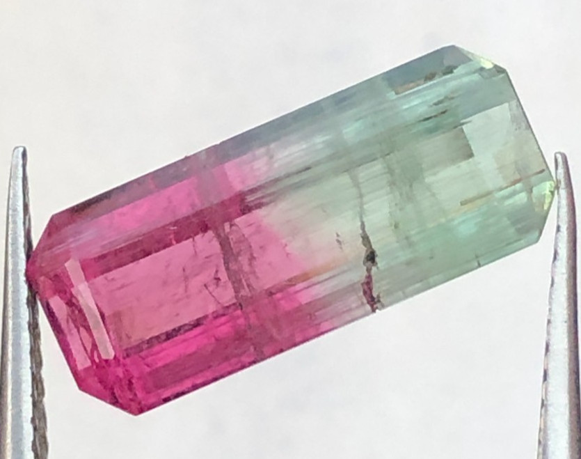2.80 Ct Natural Bi-color watermelon Tourmaline loose Gemstone From Afghanistan
