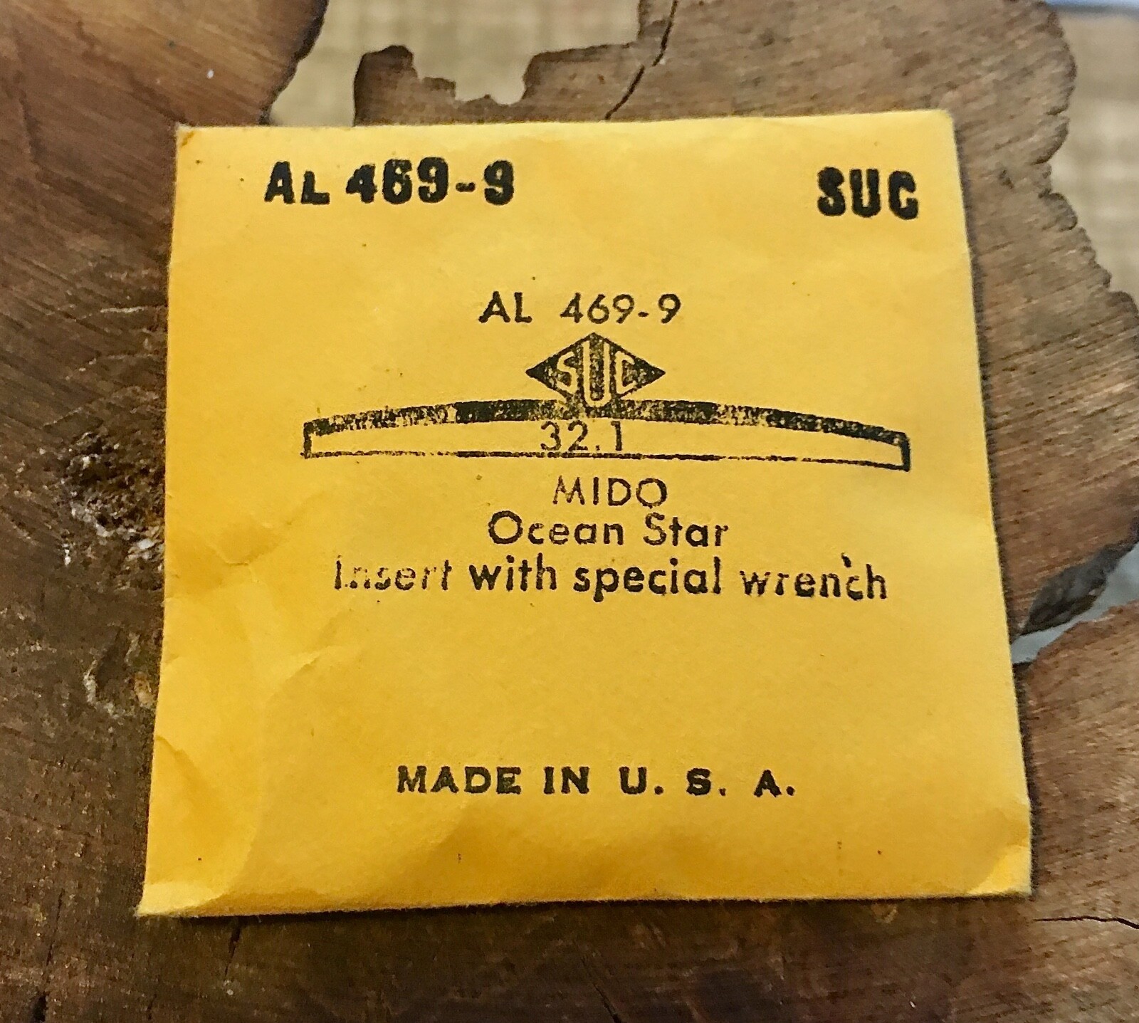 Vintage Mido Ocean Star case 3011 replacement crystal 32.1mm old watch part
