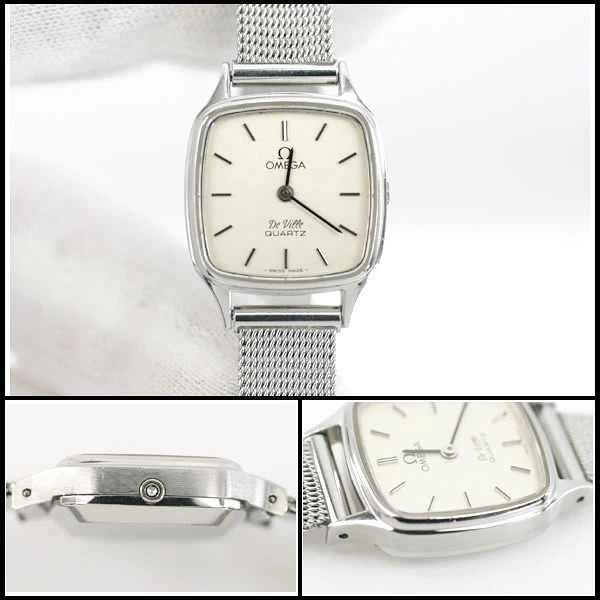 Omega De Ville Square Push Button Crown Ladies Quartz Vintage 7081