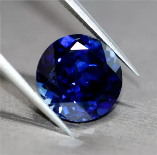 40 Ct Natural Blue Sapphire Flawless Round Cut Certified Rare Loose Gemstone