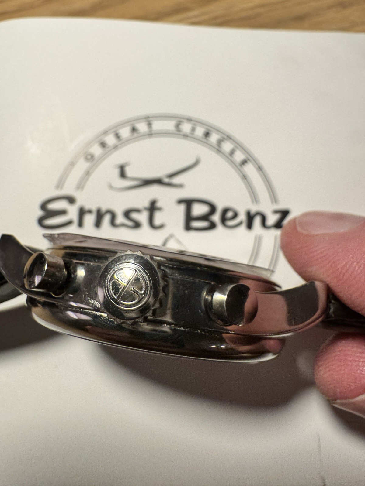Ernst Benz Chronolunar Auto Chronograph Moon Phase Date 47mm White, Box