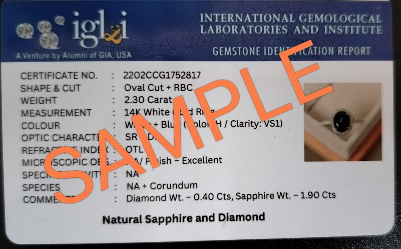 5.80 Ct Pear Cut Natural Sapphire Diamond Engagement Ring 14K White Gold Size 7
