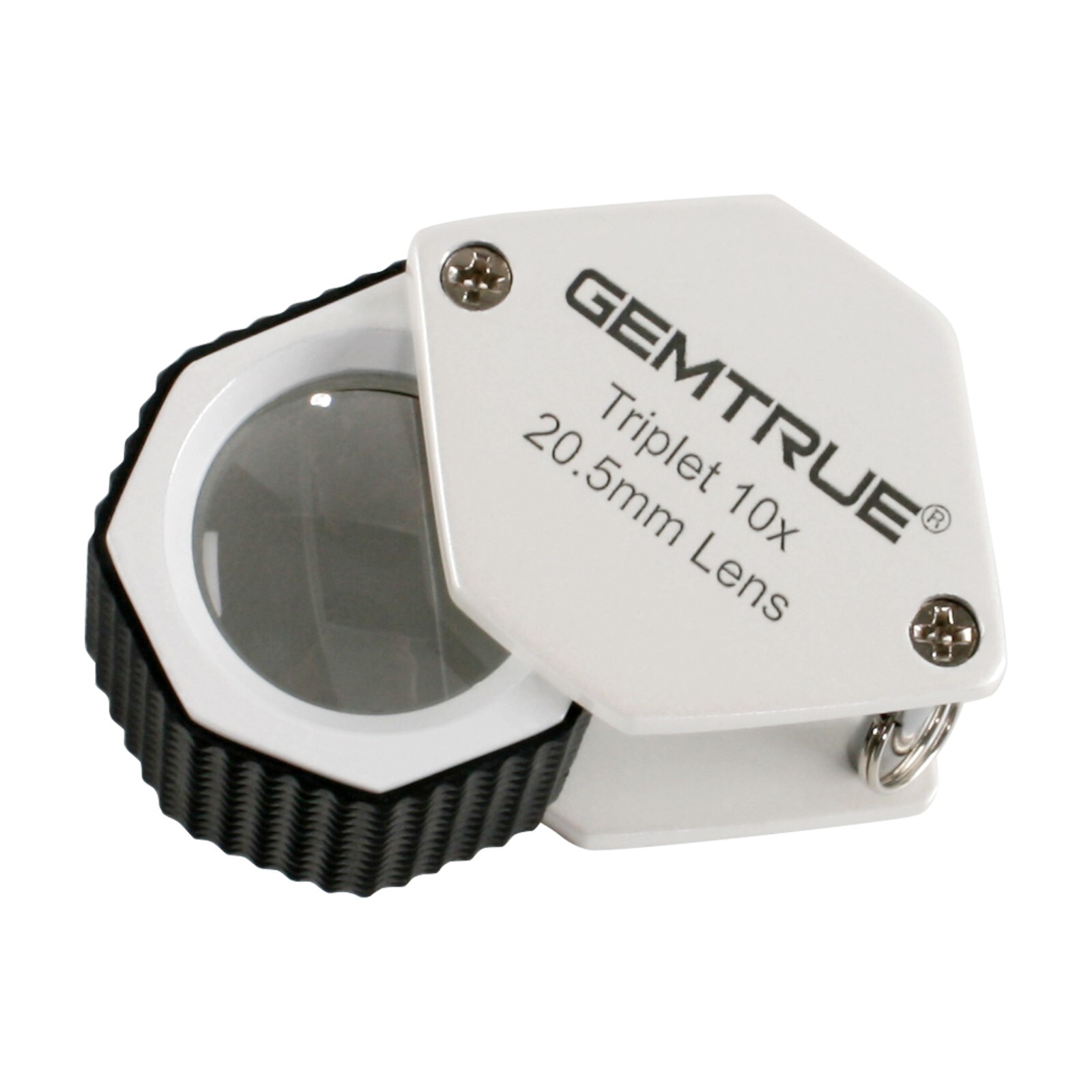 GemTrue Jewelry Loupe Diamond Loupe 20.5mm 10x Triplet Loupe with Rubber-grip
