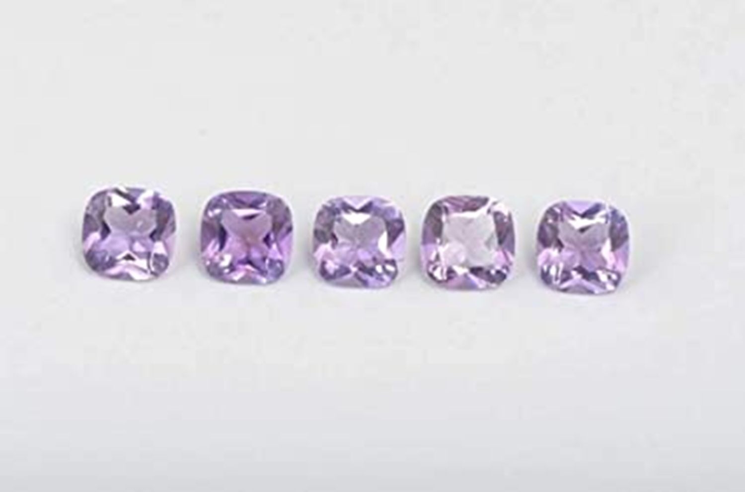 4X4MM TO 10X10MM NATURAL PINK AMETHYST CUSHION CUT FACETED LOOSE GEMSTONE