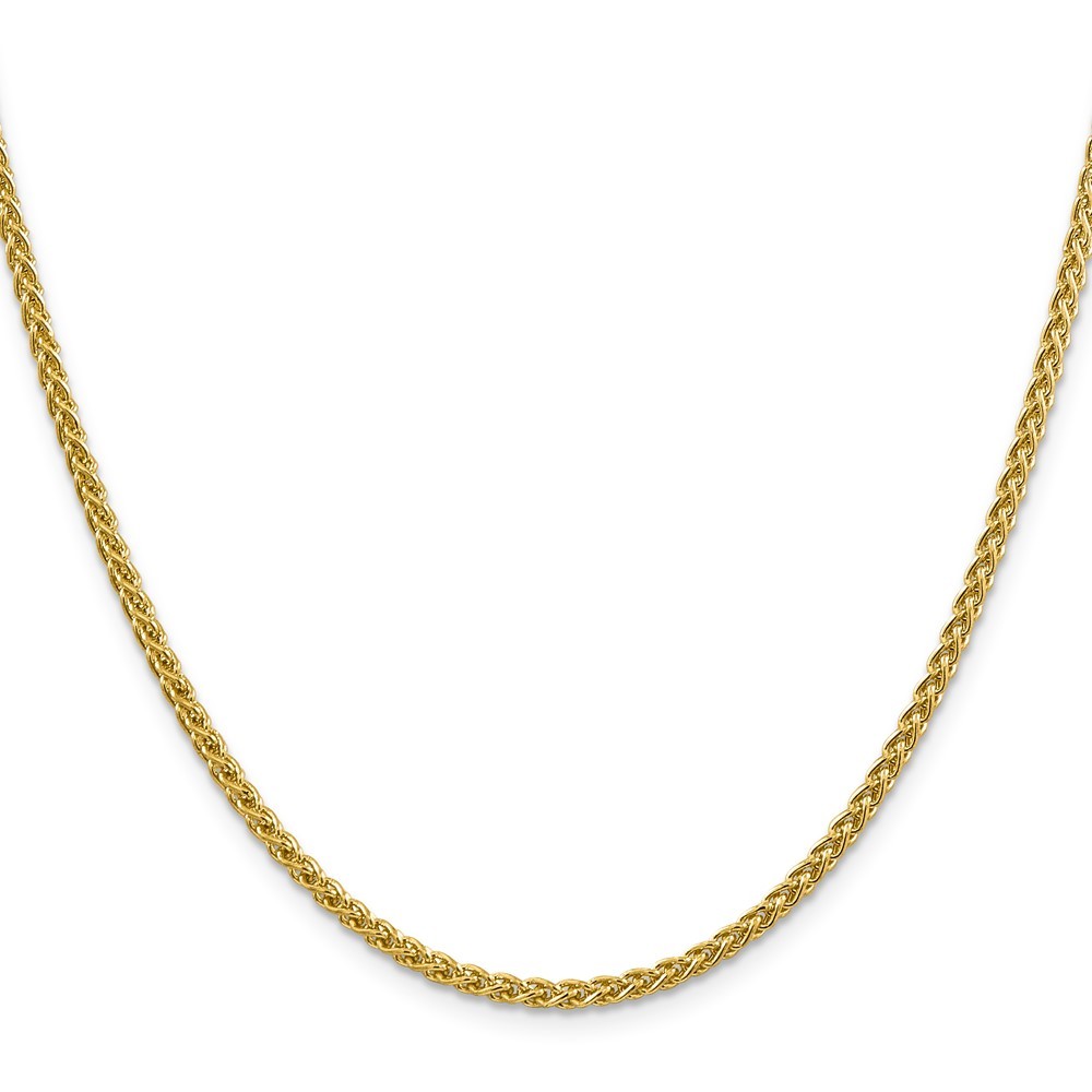 14K Yellow Gold 1.55-3.45mm Wheat Chain Necklace 16-30 Inch Mens Womens