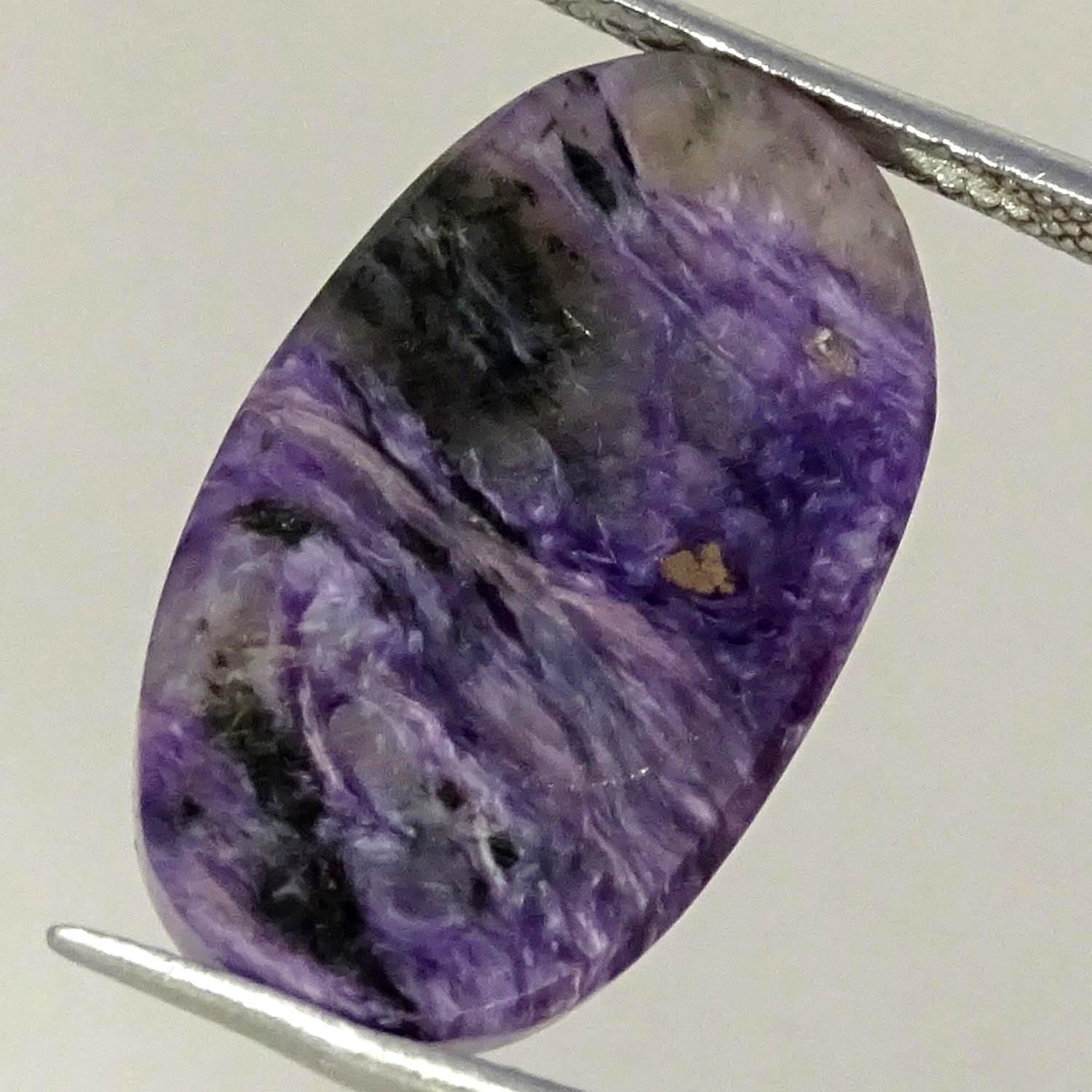 13.90Cts 100% Natural Purple Charoite Oval Cabochon Gemstone 13X23X4MM