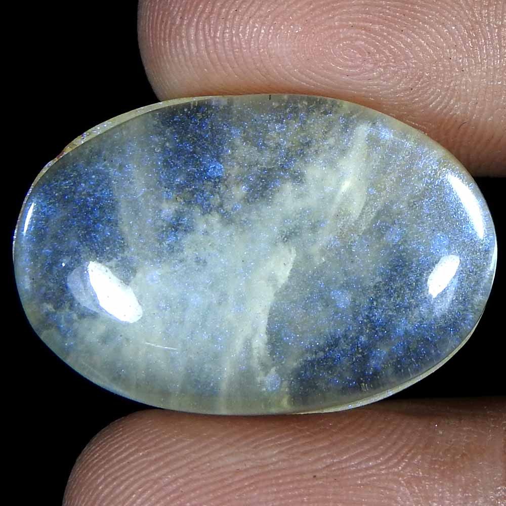 32.75 Ct Natural Rainbow Moonstone Doublet Oval Cabochon 26x17x7 Loose Gemstone