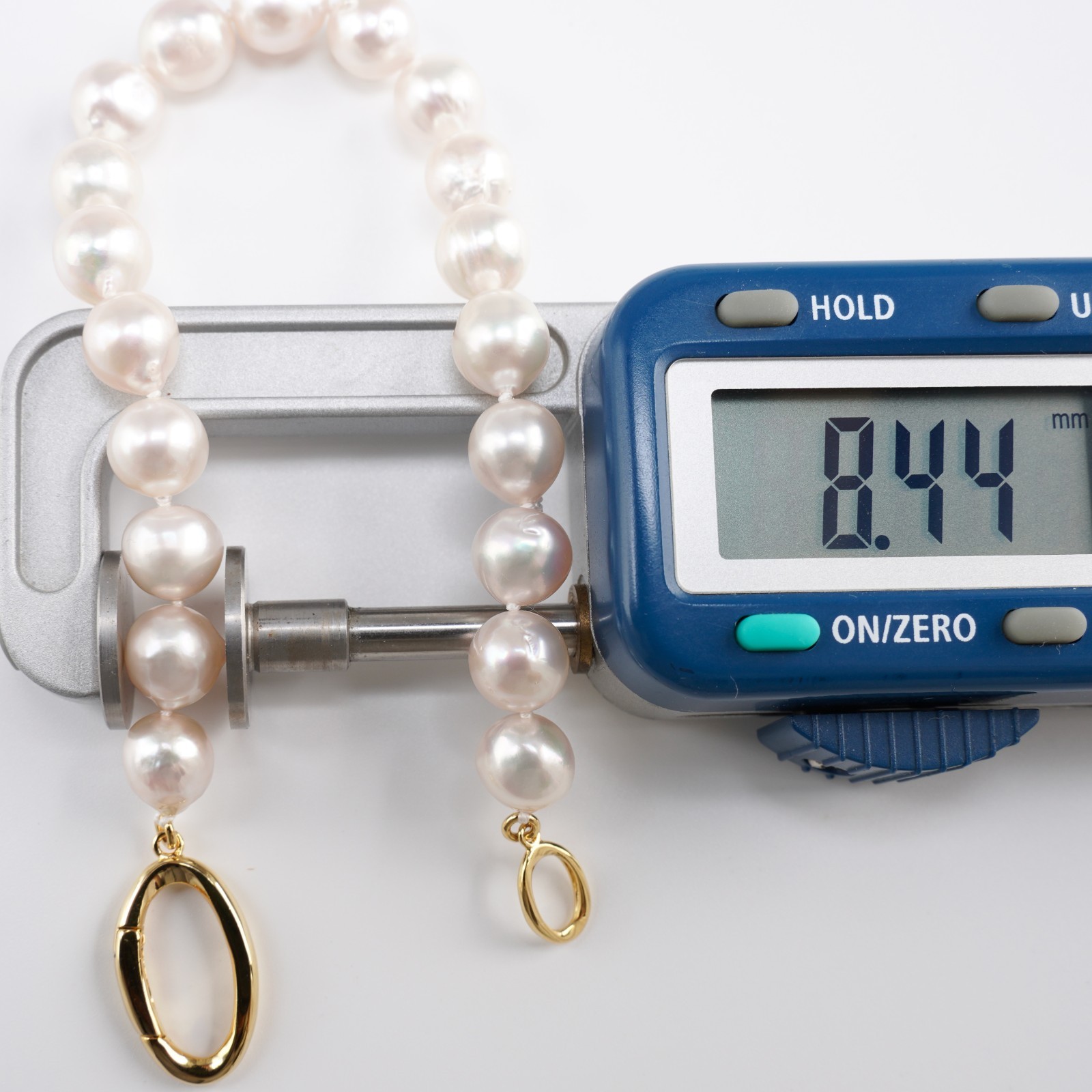 8-8.4mm Baroque White Japanese Akoya pearl Bracelet Sterling Sliver Clasp, 8″