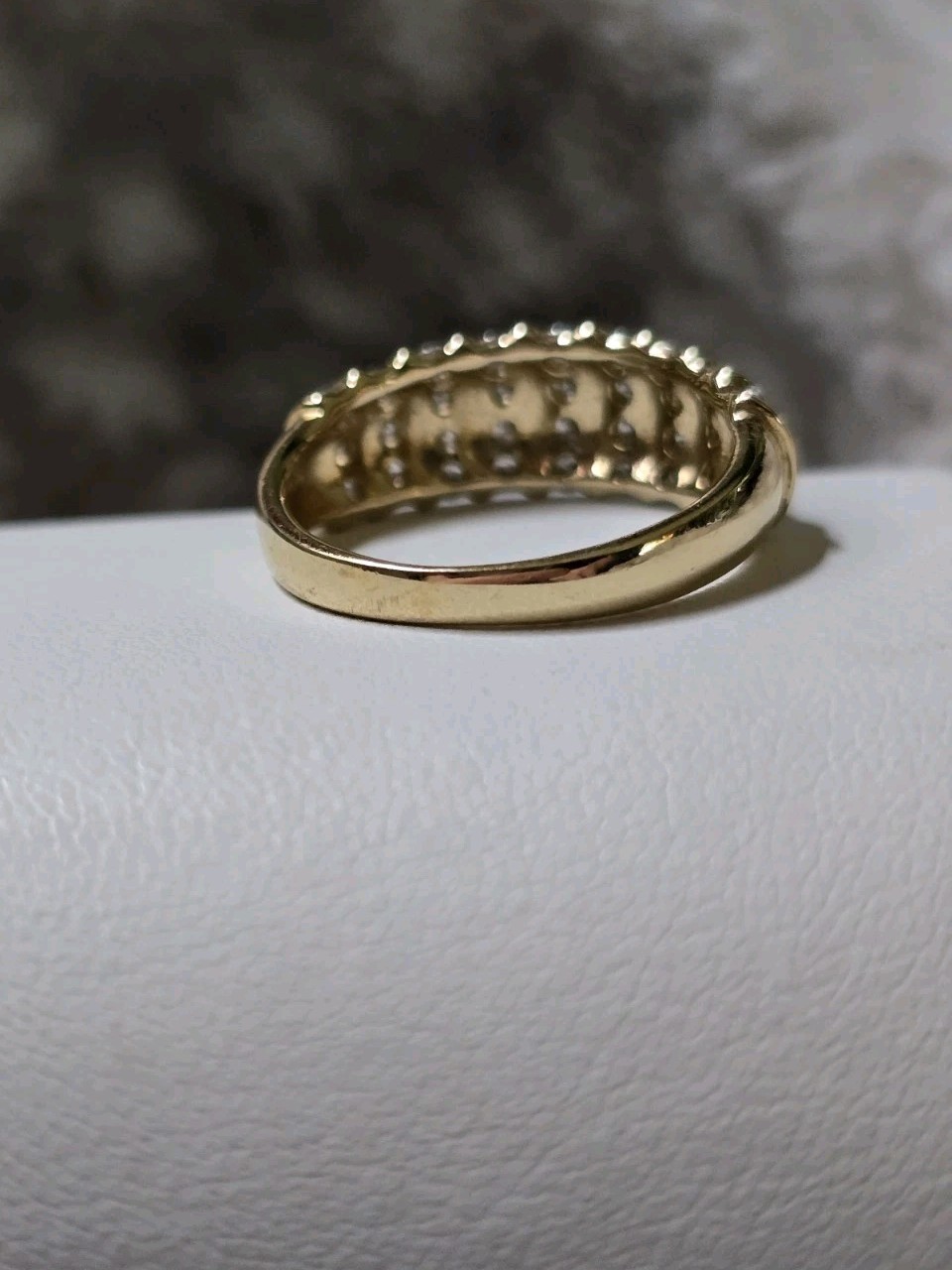 Ross Simons 18k Yellow gold Sterling silver channel Wedding Band Ring