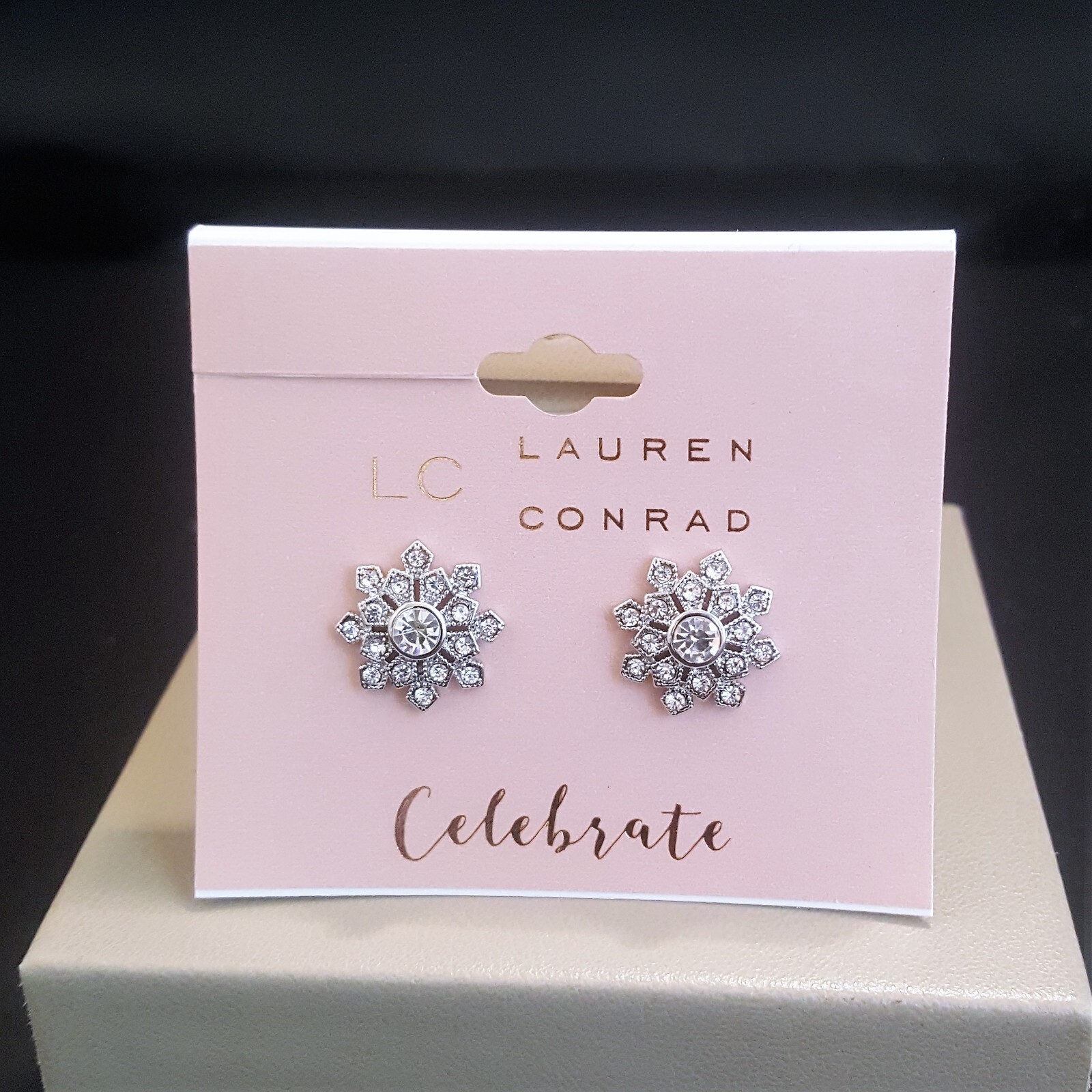 LC Lauren Conrad Women’s Celebrate Sparkly Rhinestone Stud Earrings NWT