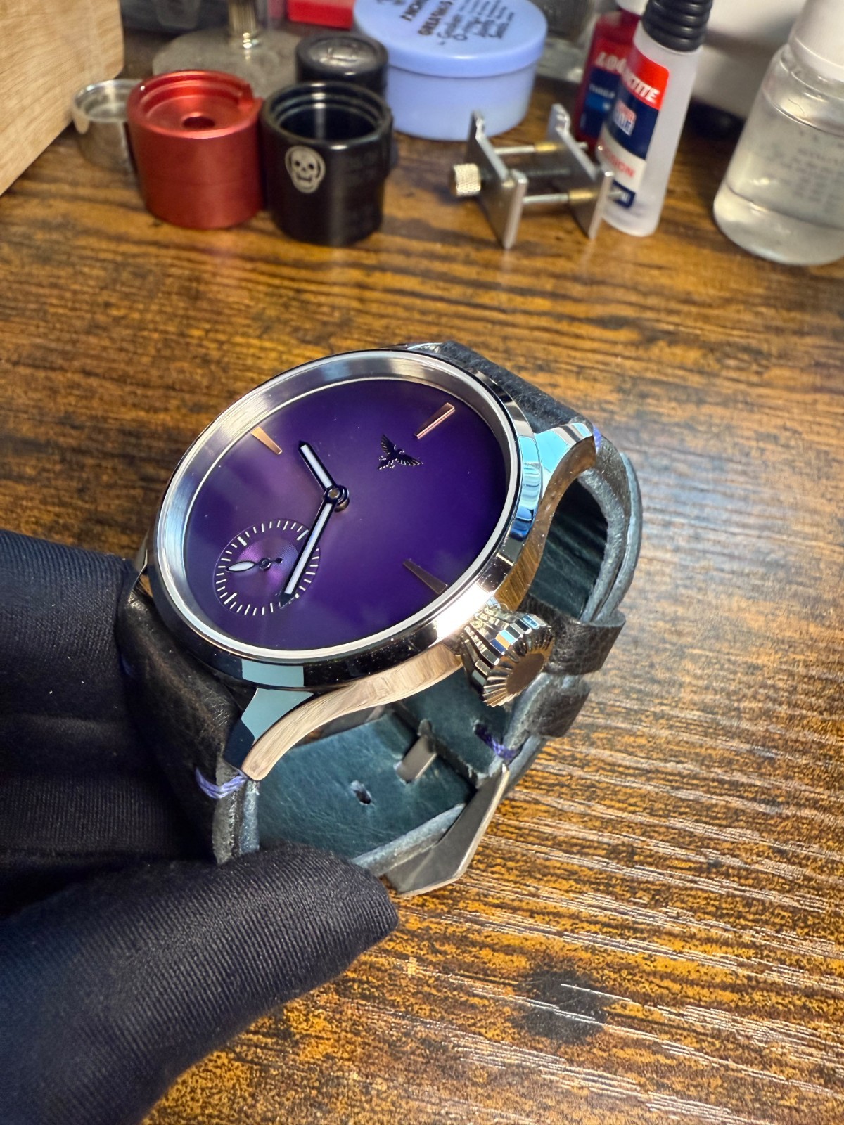 Watch Swiss eta 6498 movement Handmade Strap